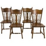 A set of (4) wood chairs, Dutch, 20th century.