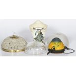 A lot comprising of (4) various pendant lamps.