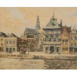Hendrikus Elias Roodenburg (The Hague 1895 - 1987), View of The Spaarne, Haarlem