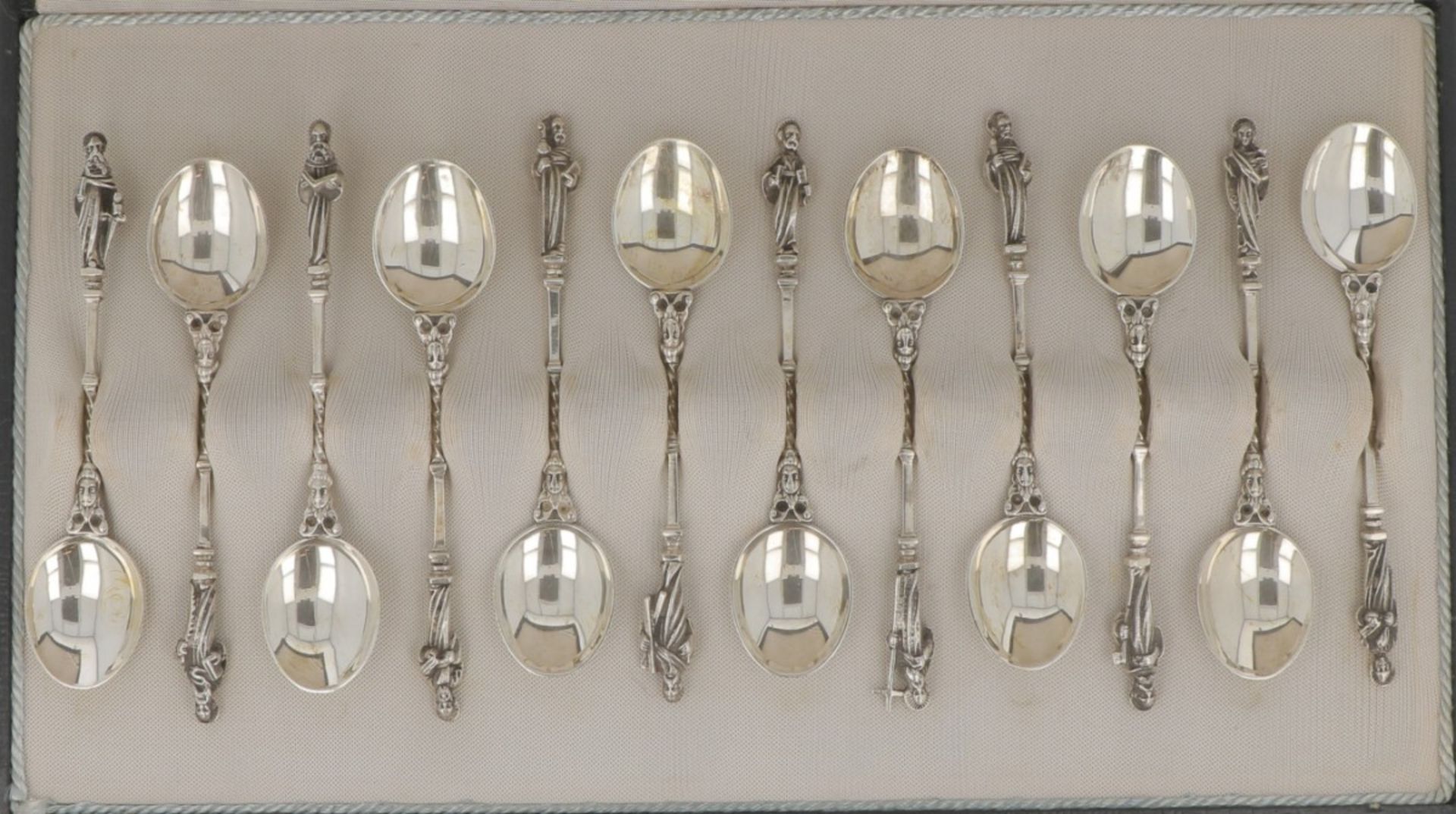 (12) piece set of silver teaspoons. - Image 2 of 2