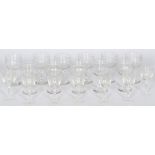 A lot comprising of (18) various glasses with engravings, 1st half of the 20th century.