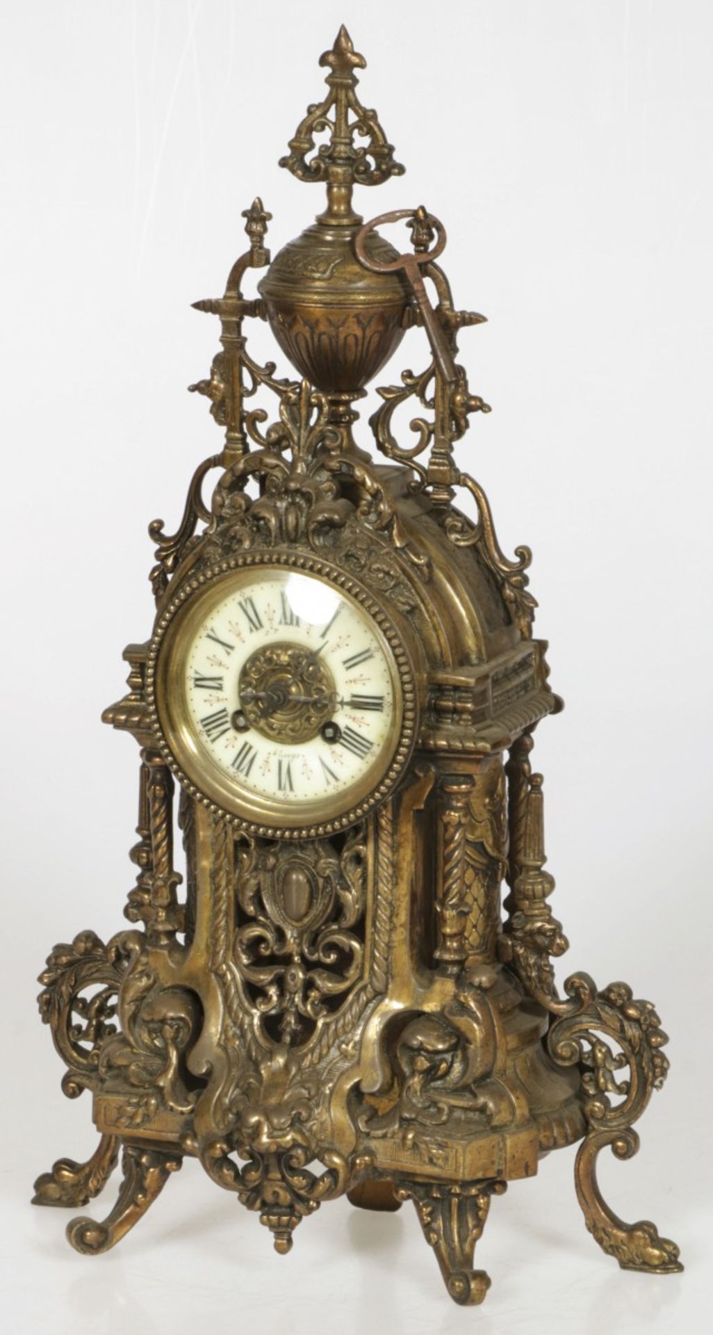 A Louis XVI-style chimney clock, Belgium, ca. 1900.