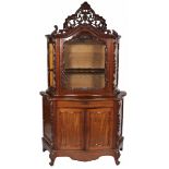 A mahogany veneered buffet- display cabinet, Holland, ca. 1870.