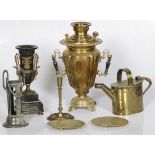 A lot miscellaneous a.w. a copper samovar, 20th century.