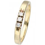 Yellow gold ring set with approx. 0.09 ct. diamond - 14 ct.