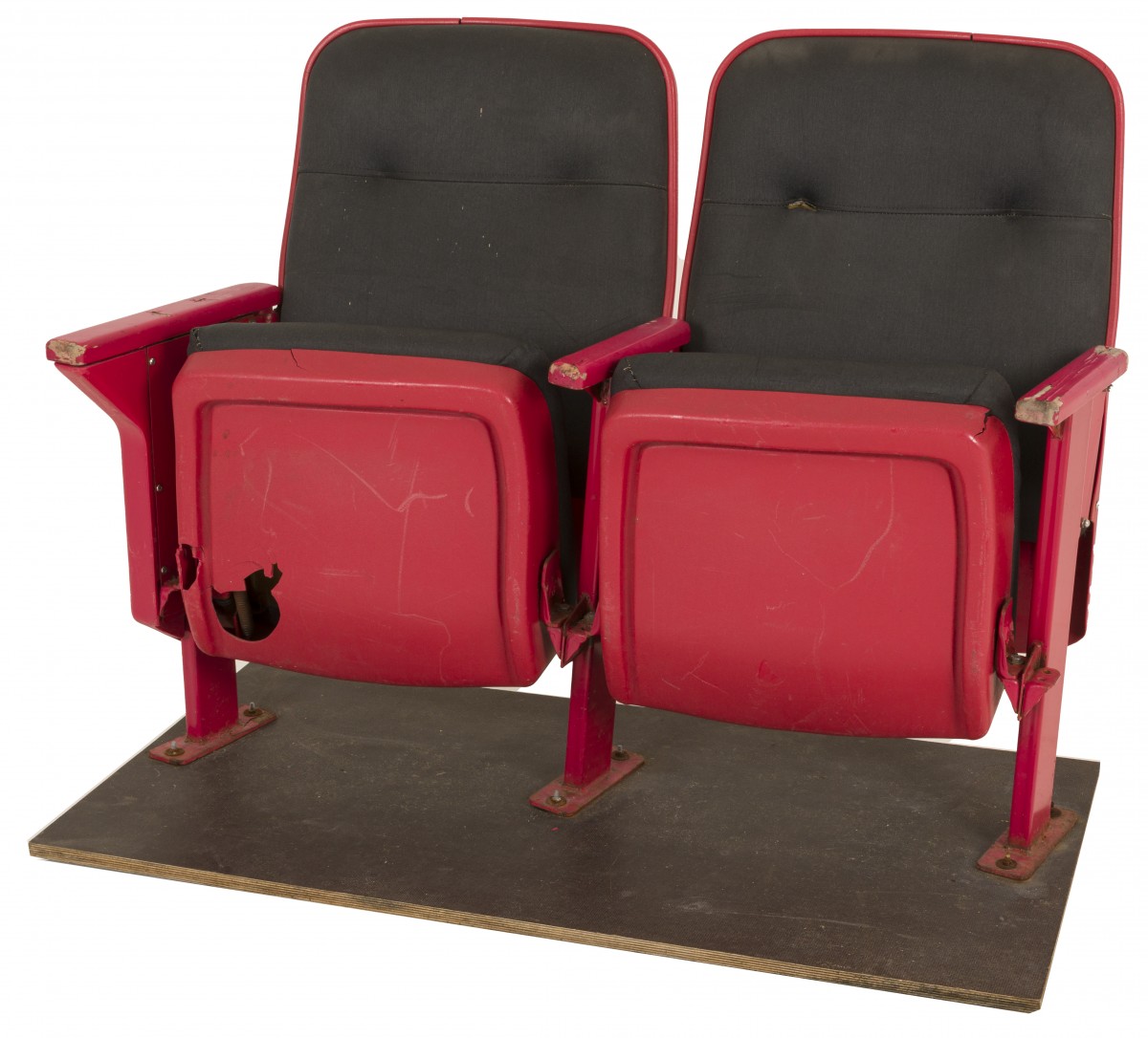 Two stadion seats with folding seats originating from the Feyenoord stadion "De Kuip, Holland, 1990' - Image 2 of 2