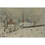 Jospeh Caron (Brussels 1866 - 1944) "Effet de neige"