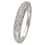 White gold pavé ring set with approx. 0.25 ct. diamond - 14 ct.