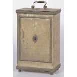 A faux wood cold painted desk safe, ca. 1900