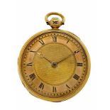 Pocket watch gold, verge anchor escapement 'Hamlet, London' - Ladies pocket watch - Manual winding -