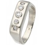 White gold ring set with approx. 0.13 ct. diamond - 14 ct.