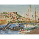 French School, 1957, "Montpelliers" - harbour view.