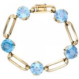 Yellow gold vintage bracelet set with approx. 35.95 ct. synthetic spinel - 14 ct.