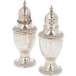 (2) piece set of salt & pepper shakers silver.