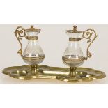 An cruet set, Belgium, 19th century.