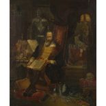 Belgian School, 19th Century, A nobleman in his study.