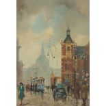 Heinrich August Molenaar (Kochel am See, Du. 1909 - ca. 1969 Amsterdam), A Dutch street scene with a