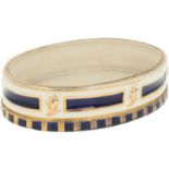 A porcelain charger decorated with cobalt blue and gold motif, Royal Doulton, United Kingdom, 1st ha