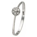 White gold Desiree rosette ring set with approx. 0.08 ct. diamond - 14 ct.