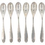 (6) piece set of silver teaspoons.