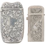 (2) piece lot of Vesta case / Tinder box silver.