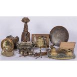A lot miscellaneous a.w. an altar bell and inkstand, 20th century.