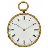 Pocket watch gold, cylinder escapement 'Baschelii, Bruxelles' - Ladies pocket watch - Manual winding
