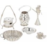 (8) piece lot miniatures silver.