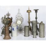 A lot of various pewter beer mugs, 20th century.