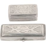 (2) piece lot of silver boxes.