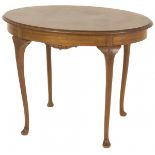 A mahogany oval Queen-Anne style tea table, Dutch, 20th century.