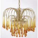 A Hollywood-style pendant lamp, circa 1980.