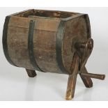An old butter churn, 19th century.