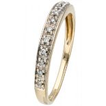 Yellow gold ring set with approx. 0.05 ct. diamond - 14 ct.