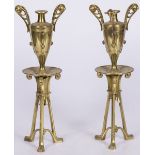 A set of (2) bronze casolettes, France, 1st quarter 20th century.