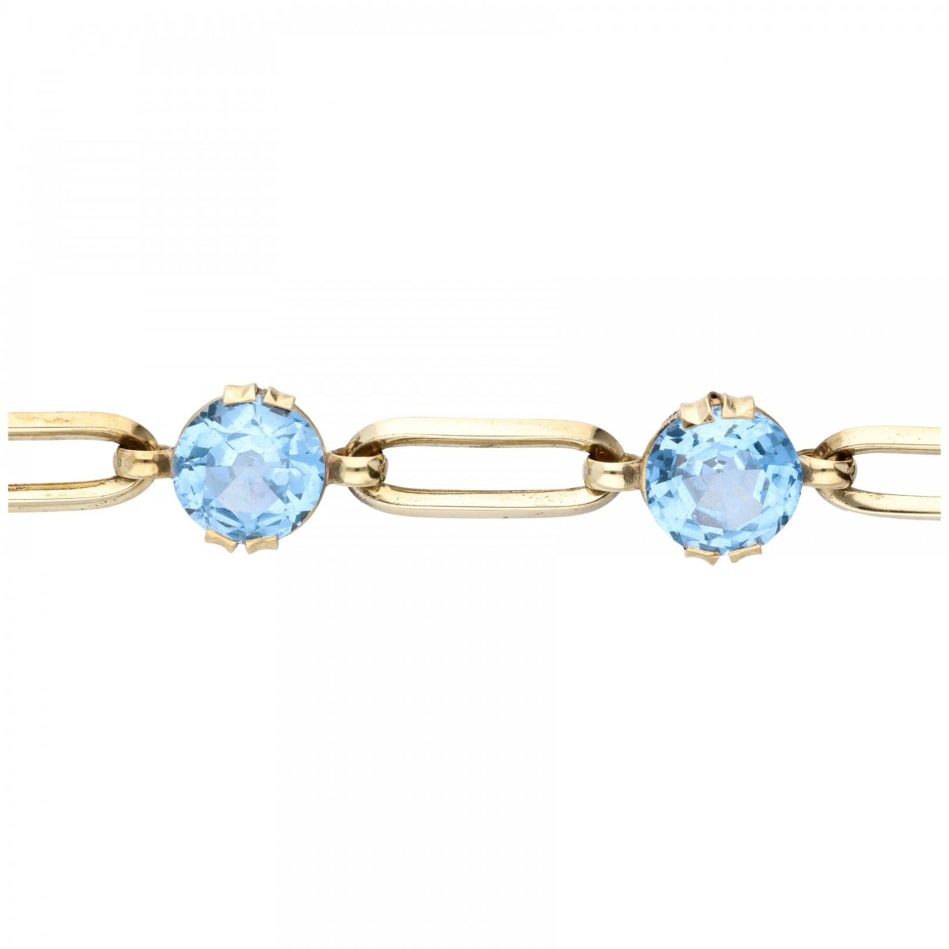 Yellow gold vintage bracelet set with approx. 35.95 ct. synthetic spinel - 14 ct. - Image 3 of 3