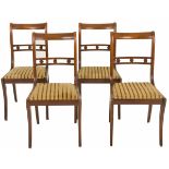 A set of (4) Regency-style mahogany dining chairs, 20th century.