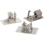 (3) piece lot miniatures silver.