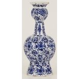 An earthenware nodule vase, Delft(?), Holland, 18th century.