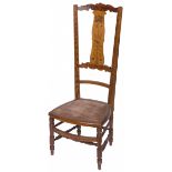 A high back chair, Dutch, 2nd quarter 19th century.