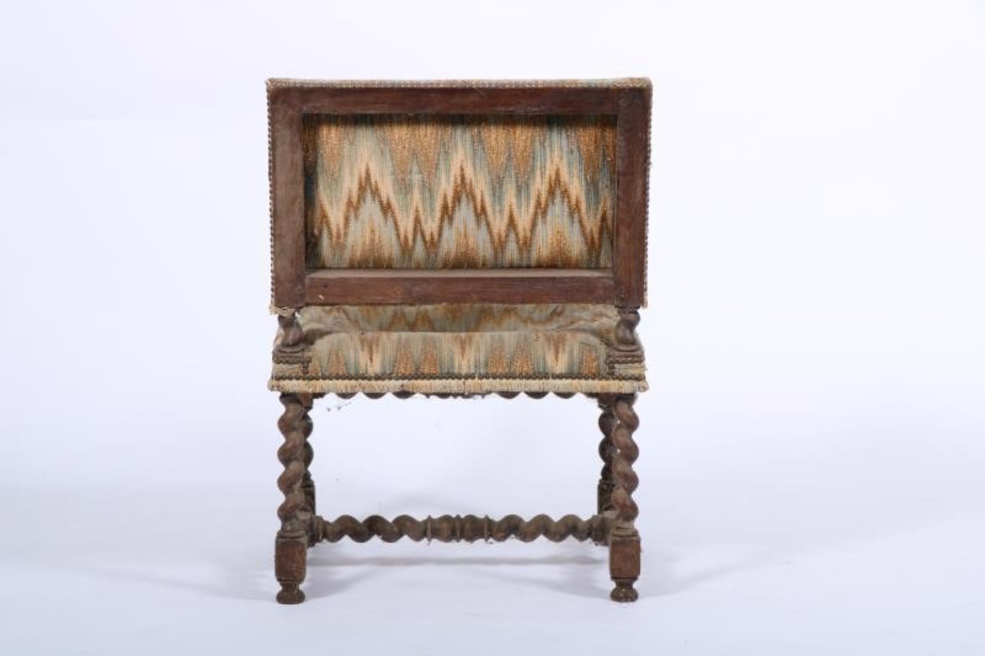 A nutwood armchair in 17th century style, The Netherlands, ca. 1900. - Image 3 of 3