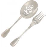 (2) piece silver cutlery.