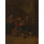 Follower of David Teniers II, A merry couple in an inn interior.