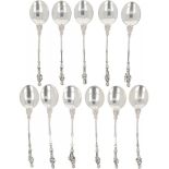 (11) piece set Apostle teaspoons silver.