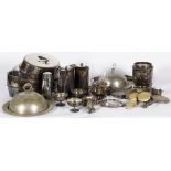 Large lot of silver-plated objects, 20th century.
