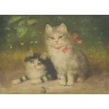 Dutch School, 20th Century, Kittens resting; Kittens seated.