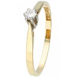 Yellow gold Desiree solitaire ring set with approx. 0.09 ct. diamond - 14 ct.