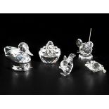 (6) Part lot Swarovski miniatures.