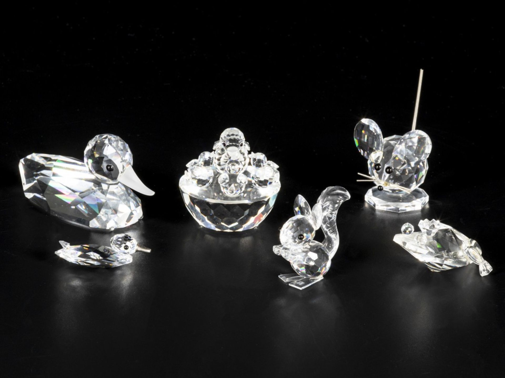 (6) Part lot Swarovski miniatures.