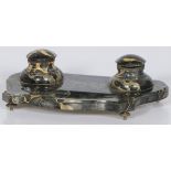 A marble inkstand, 2nd quarter 20th century.